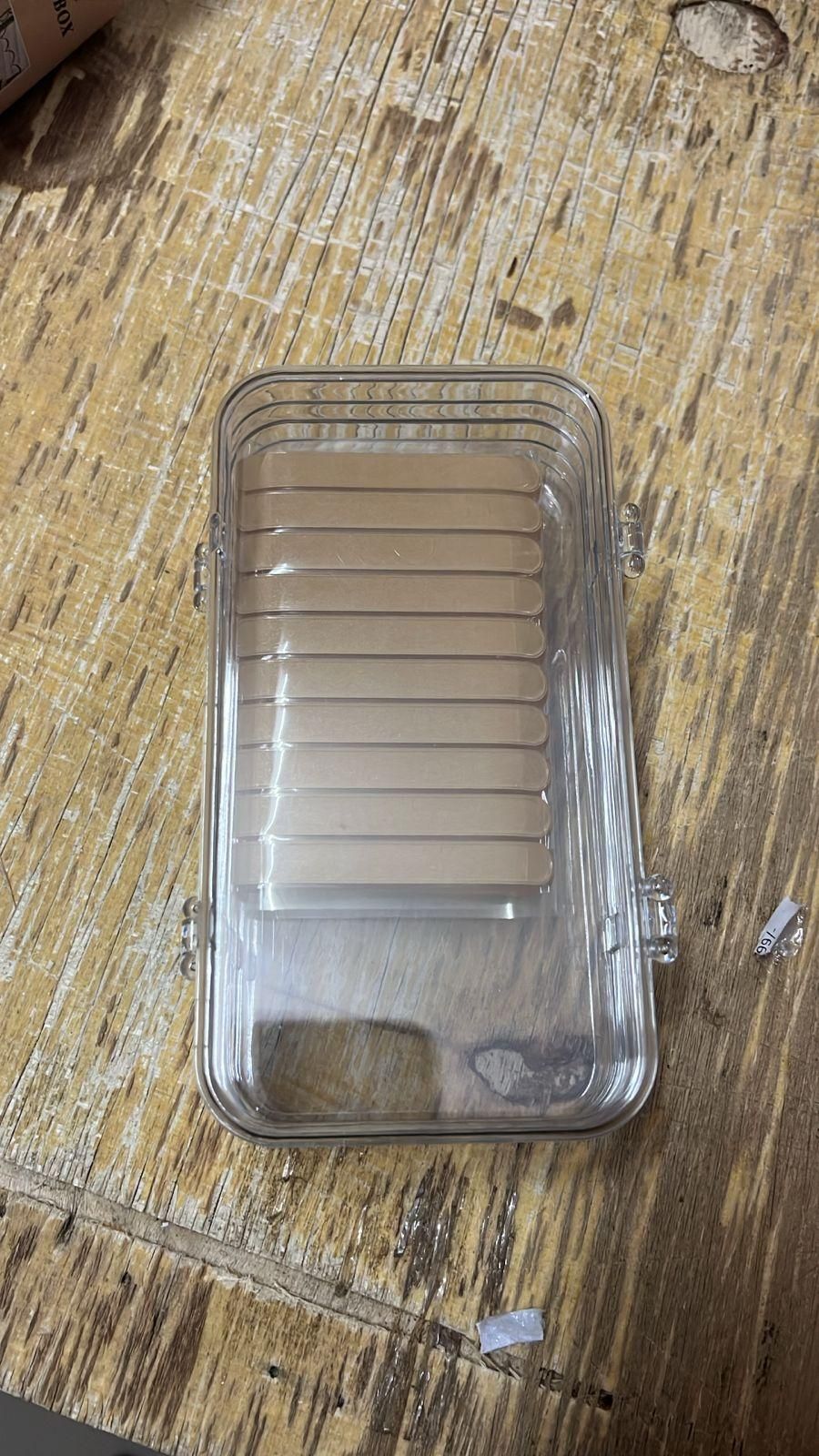 3 Fold Transparent Nail Organizer Case